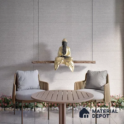 Stone Floor & Wall Tile | TL 00755 Dolphin Linia 4 ft x 2 ft Punch Matte Finish Full Body Vitrified Tile - 9 mm | Suitable For Living Room, Bedroom, Bathroom