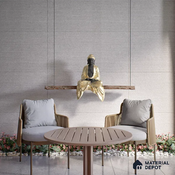 Stone Floor & Wall Tile | TL 00755 Dolphin Linia 4 ft x 2 ft Punch Matte Finish Full Body Vitrified Tile - 9 mm | Suitable For Living Room, Bedroom, Bathroom