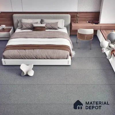 Stone Floor & Wall Tile | TL 00756 Graphite 4 ft x 2 ft Matte Finish Full Body Vitrified Tile - 9 mm | Suitable For Living Room, Bedroom, Bathroom