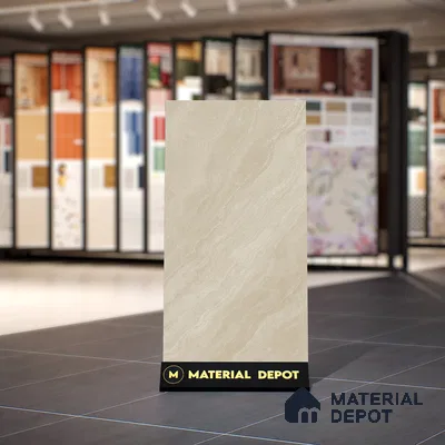 Marble Floor & Wall Tile | TL 00942 Marmi Apricot 4 ft x 2 ft Matte Finish Full Body Vitrified Tile - 9 mm | Suitable For Living Room, Bedroom, Dining Area