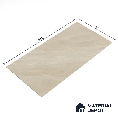 Marble Floor & Wall Tile | TL 00942 Marmi Apricot 4 ft x 2 ft Matte Finish Full Body Vitrified Tile - 9 mm | Suitable For Living Room, Bedroom, Dining Area