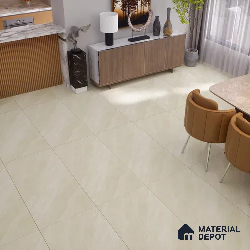 Marble Floor & Wall Tile | TL 00942 Marmi Apricot 4 ft x 2 ft Matte Finish Full Body Vitrified Tile - 9 mm | Suitable For Living Room, Bedroom, Dining Area | Image 7