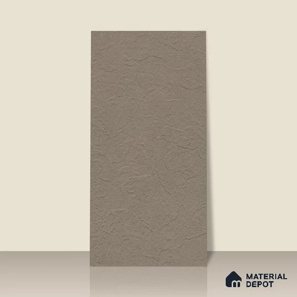 Stone Floor & Wall Tile | TL 00763 Mushroom Stone 4 ft x 2 ft Punch Matte Finish Full Body Vitrified Tile - 9 mm | Suitable For Living Room, Bedroom, Bathroom