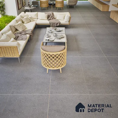Stone Floor & Wall Tile | TL 00757 Papier Dolphin 4 ft x 2 ft Matte Finish Full Body Vitrified Tile - 9 mm | Suitable For Living Room, Bedroom, Bathroom (Sample)