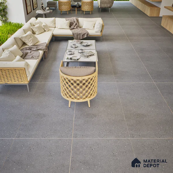 Stone Floor & Wall Tile | TL 00757 Papier Dolphin 4 ft x 2 ft Matte Finish Full Body Vitrified Tile - 9 mm | Suitable For Living Room, Bedroom, Bathroom (Sample)