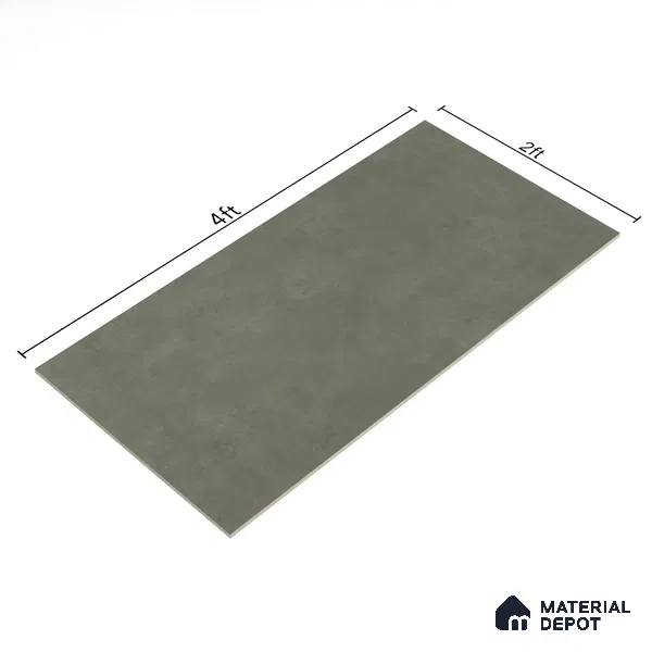 Stone Floor & Wall Tile | TL 00778 Raw Olive 4 ft x 2 ft Matte Finish Full Body Vitrified Tile - 9 mm | Suitable For Living Room, Bedroom, Bathroom (Sample)