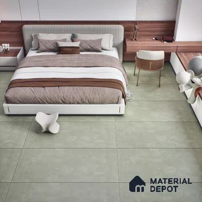 Stone Floor & Wall Tile | TL 00778 Raw Olive 4 ft x 2 ft Matte Finish Full Body Vitrified Tile - 9 mm | Suitable For Living Room, Bedroom, Bathroom (Sample)