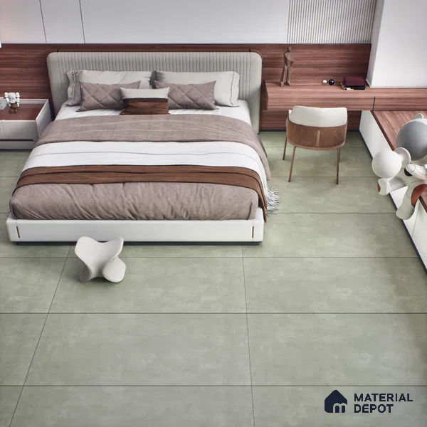 Stone Floor & Wall Tile | TL 00778 Raw Olive 4 ft x 2 ft Matte Finish Full Body Vitrified Tile - 9 mm | Suitable For Living Room, Bedroom, Bathroom (Sample)