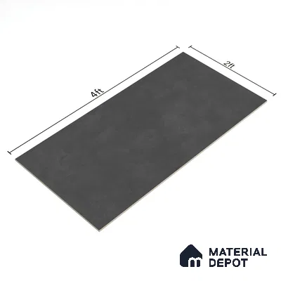 Cement Floor & Wall Tile | TL 00771 Raw Slate Grey 4 ft x 2 ft Matte Finish Full Body Vitrified Tile - 9 mm | Suitable For Living Room, Bedroom, Bathroom
