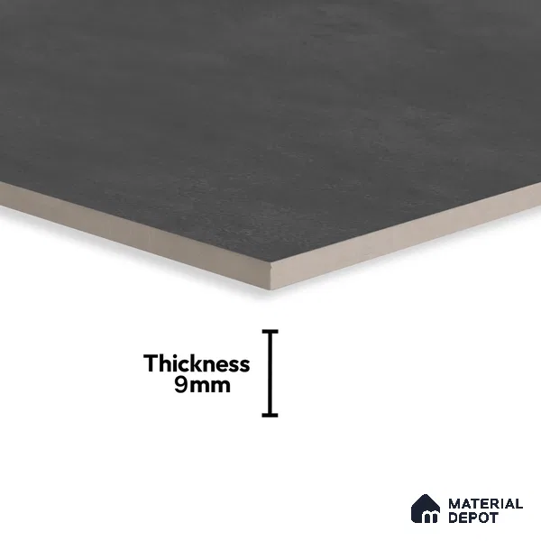 Cement Floor & Wall Tile | TL 00771 Raw Slate Grey 4 ft x 2 ft Matte Finish Full Body Vitrified Tile - 9 mm | Suitable For Living Room, Bedroom, Bathroom