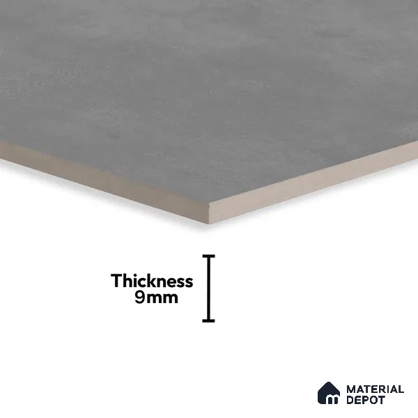 Stone Floor & Wall Tile | TL 00772 Raw Steel Grey 4 ft x 2 ft Matte Finish Full Body Vitrified Tile - 9 mm | Suitable For Living Room, Bedroom, Bathroom (Sample)