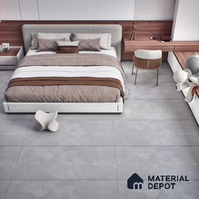 Stone Floor & Wall Tile | TL 00772 Raw Steel Grey 4 ft x 2 ft Matte Finish Full Body Vitrified Tile - 9 mm | Suitable For Living Room, Bedroom, Bathroom (Sample)