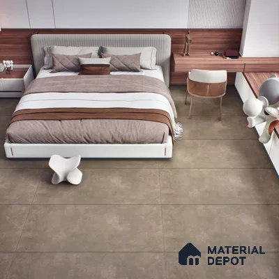 Stone Floor & Wall Tile | TL 00752 Raw Tan 4 ft x 2 ft Matte Finish Full Body Vitrified Tile - 9 mm | Suitable For Living Room, Bedroom, Bathroom