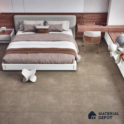 Stone Floor & Wall Tile | TL 00752 Raw Tan 4 ft x 2 ft Matte Finish Full Body Vitrified Tile - 9 mm | Suitable For Living Room, Bedroom, Bathroom