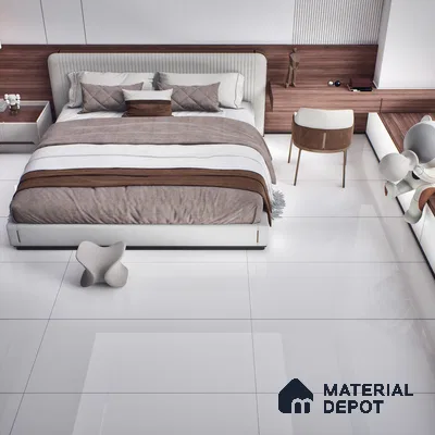 TL 00779 Snow White 1200x600 mm Glossy Finish Full Body Vitrified Wall & Floor Tile - 9 mm (Sample)