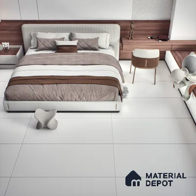 TL 00775 Snow White 1200x600 mm Matte Finish Full Body Vitrified Wall & Floor Tile - 9 mm (Sample)