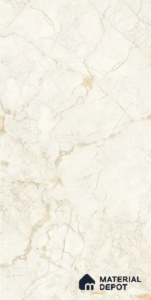 Marble Floor & Wall Tile TL 02206 Marine Beige 4 ft x 2 ft Glossy Finish Vitrified Tile - 9 mm (Random 5)