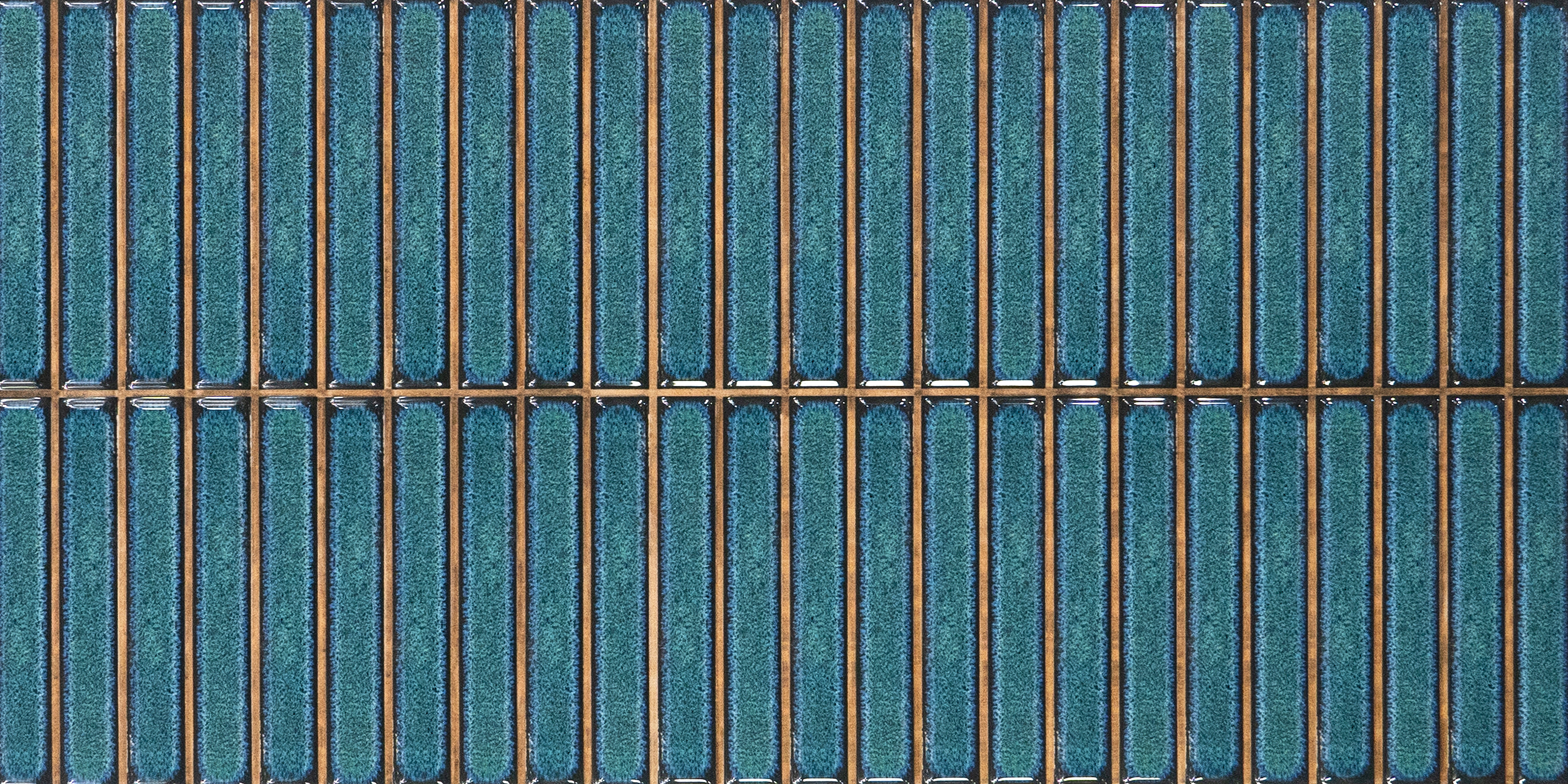 Faux Subway Wall Tile TL 05376 J Miraq Kitkat Cobalt Blue 2 ft x 1 ft Ceramic Glossy Finish - 8 mm | Suitable For Kitchen, Bathroom Walls and Backsplashes | Please Expect a Slight Variation of Pattern (Sample)