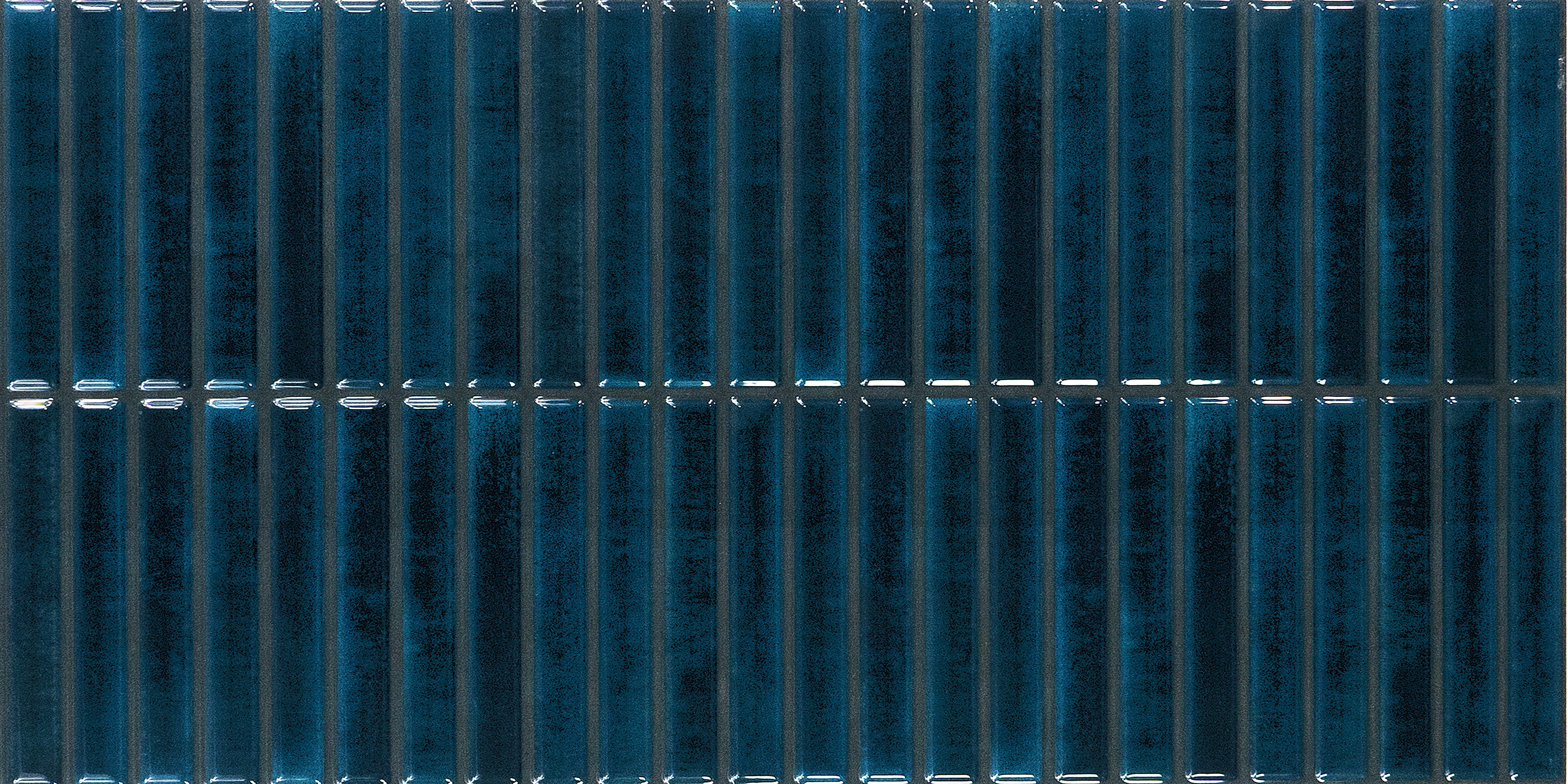Faux Subway Wall Tile TL 05376 E Miraq Kitkat Azure Blue 2 ft x 1 ft Ceramic Glossy Finish - 8 mm | Suitable For Kitchen, Bathroom Walls and Backsplashes | Please Expect a Slight Variation of Pattern (Sample)