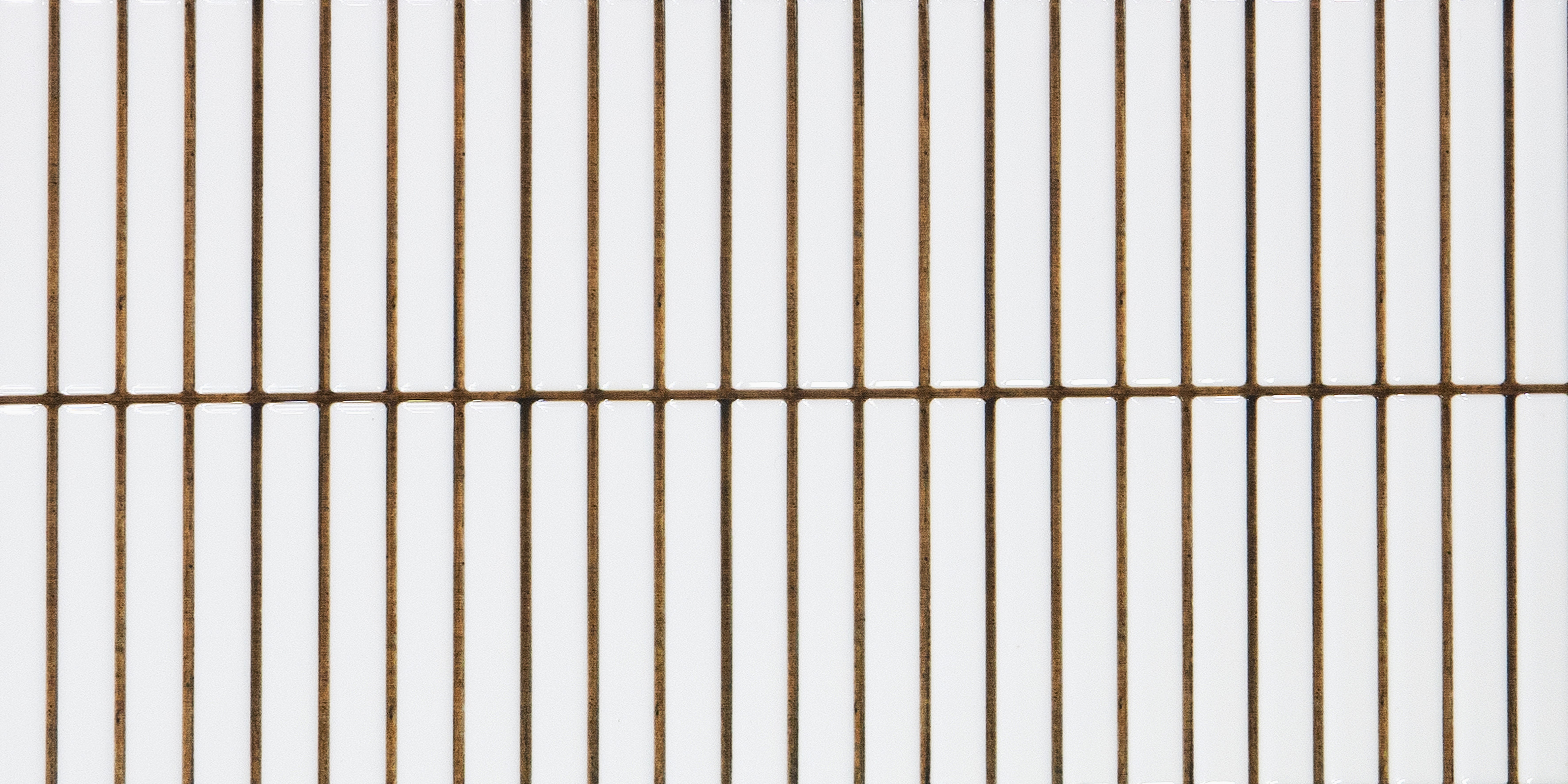 Faux Subway Wall Tile TL 05376 Miraq Kitkat Ice White 2 ft x 1 ft Ceramic Glossy Finish - 8 mm | Suitable For Kitchen, Bathroom Walls and Backsplashes | Please Expect a Slight Variation of Pattern (Sample)