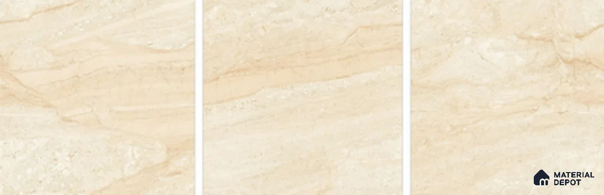 TL 02926 Marshmallow Cream 2 ft x 2 ft Glossy Finish Vitrified Floor & Wall Tile - 9.5 mm