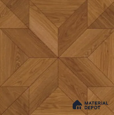 Wood Look Floor & Wall Tile TL 11372 Light Oak Star Parquet 2 ft x 2 ft Matte Finish Porcelain Tile - 9 mm | Suitable For Kitchen, Bedroom