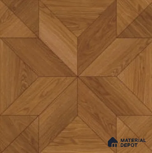 Wood Look Floor & Wall Tile TL 11372 Light Oak Star Parquet 2 ft x 2 ft Matte Finish Porcelain Tile - 9 mm | Suitable For Kitchen, Bedroom