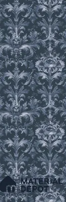 Floral Wall Tile TL 12871 E Navy Damask Night 3 ft x 1 ft Matte Finish Ceramic Tile - 9 mm