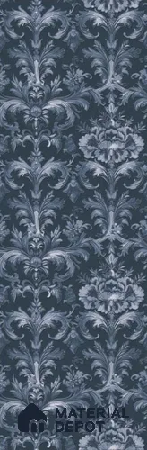 Floral Wall Tile TL 12871 E Navy Damask Night 3 ft x 1 ft Matte Finish Ceramic Tile - 9 mm