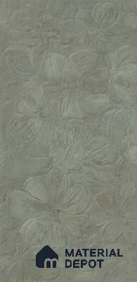 Floral Wall Tile TL 12857 D Sage Green Floral Decor 4 ft x 2 ft Matte Finish Porcelain Tile - 9 mm