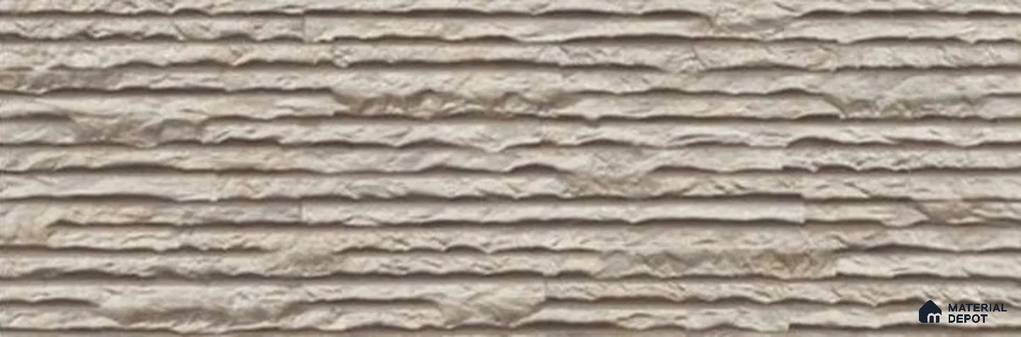 Stone Wall & Floor Exterior Tile TL 12873 D Grey Ledgerstone 630 x 210 mm Matte Finish Porcelain Tile - 9 mm | Suitable For Courtyard, Garden