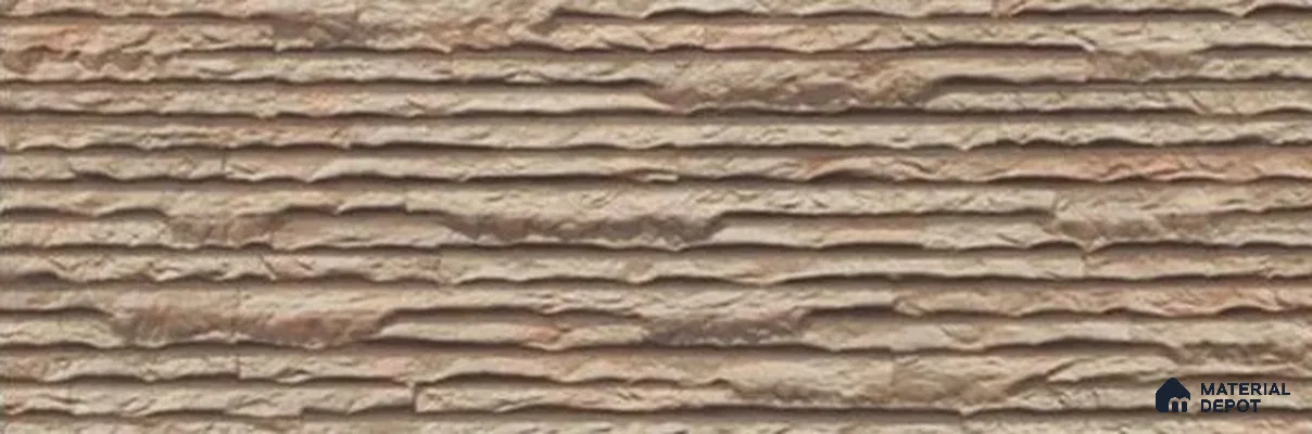 Stone Wall & Floor Exterior Tile TL 12873 H Terra Ledgerstone 630 x 210 mm Matte Finish Porcelain Tile - 9 mm | Suitable For Courtyard, Garden
