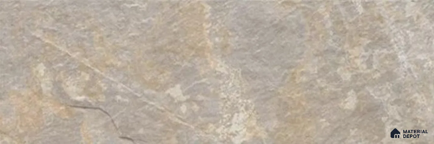 Stone Wall & Floor Exterior Tile TL 12873 C Grey Riven Slate 630 x 210 mm Matte Finish Porcelain Tile - 9 mm | Suitable For Courtyard, Garden