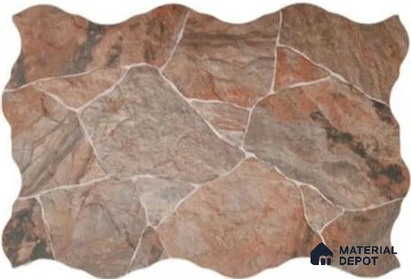 Stone Wall & Floor Exterior Tile TL 12872 B Rust Canyon Flagstone 664 x 442 mm Matte Finish Porcelain Tile - 9 mm | Suitable For Courtyard, Garden