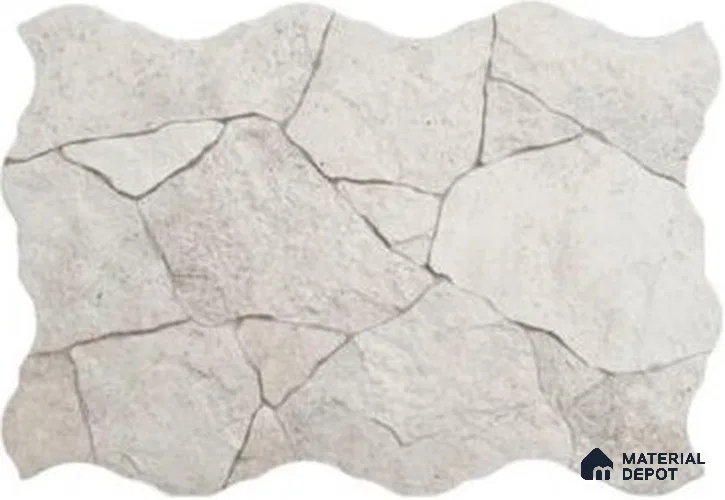 Stone Wall & Floor Exterior Tile TL 12872 White Flagstone 664 x 442 mm Matte Finish Porcelain Tile - 9 mm | Suitable For Courtyard, Garden