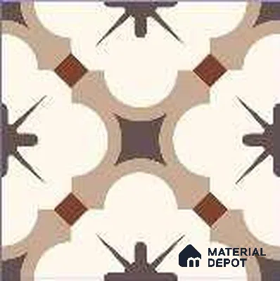 Subway Floor & Wall Tile TL 12860 Terracotta Star 8 x 8 inch Matte Finish Porcelain Tile - 9 mm