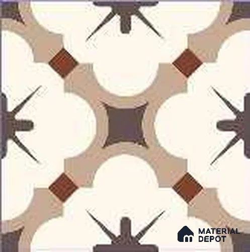 Subway Floor & Wall Tile TL 12860 Terracotta Star 8 x 8 inch Matte Finish Porcelain Tile - 9 mm