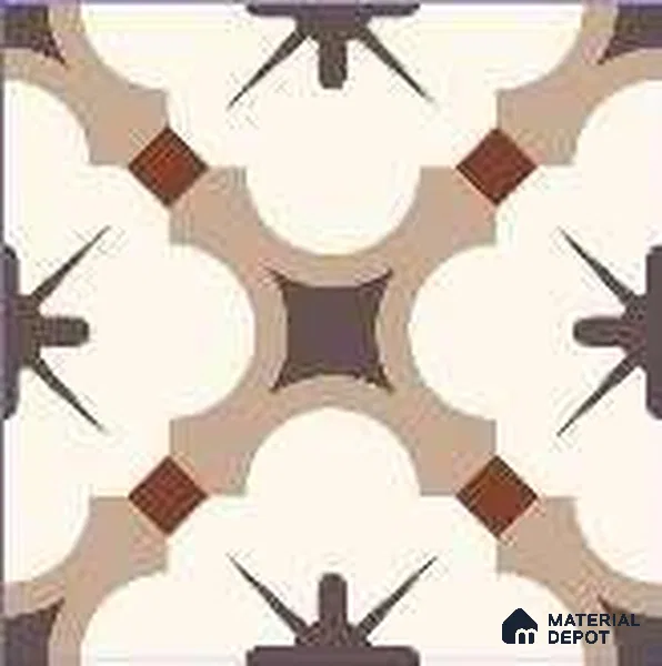 Subway Floor & Wall Tile TL 12860 Terracotta Star 8 x 8 inch Matte Finish Porcelain Tile - 9 mm