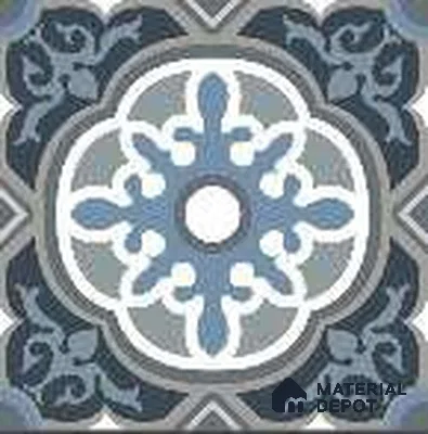 Subway Floor & Wall Tile TL 12867 Mandala 8 x 8 inch Matte Finish Porcelain Tile - 9 mm