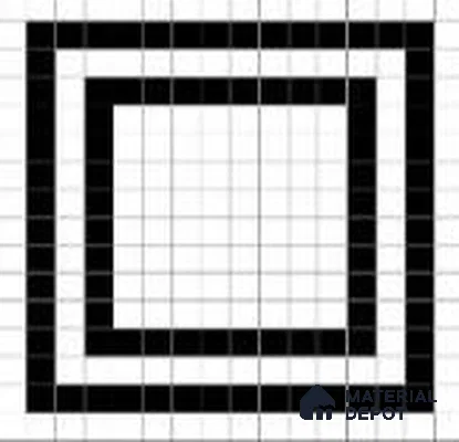 Subway Floor & Wall Tile TL 12866 Monochrome Framed Square 8 x 8 inch Matte Finish Porcelain Tile - 9 mm
