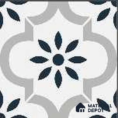 Subway Floor & Wall Tile TL 12870 Daisy Floral 8 x 8 inch Matte Finish Porcelain Tile - 9 mm