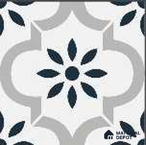 Subway Floor & Wall Tile TL 12870 Daisy Floral 8 x 8 inch Matte Finish Porcelain Tile - 9 mm
