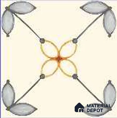Subway Floor & Wall Tile TL 12859 Beige Mosaic 8 x 8 inch Matte Finish Porcelain Tile - 9 mm
