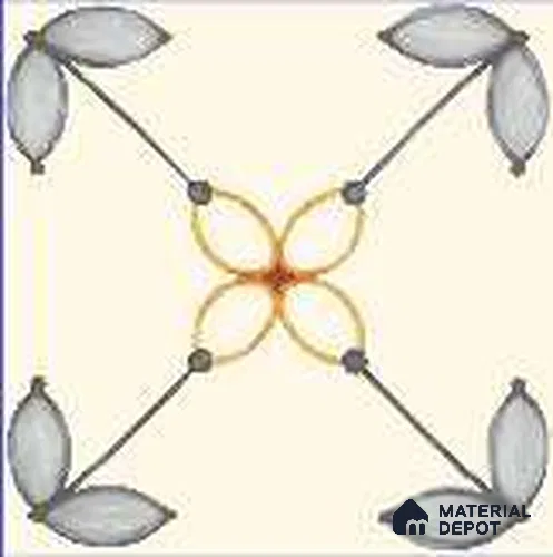 Subway Floor & Wall Tile TL 12859 Beige Mosaic 8 x 8 inch Matte Finish Porcelain Tile - 9 mm