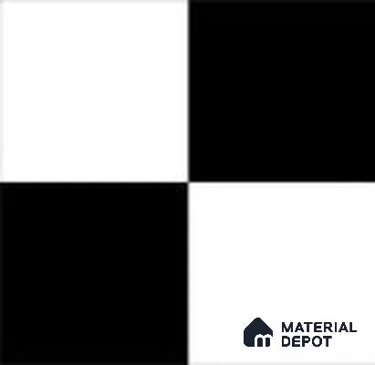 Subway Floor & Wall Tile TL 12865 Black & White Checkerboard 8 x 8 inch Matte Finish Porcelain Tile - 9 mm