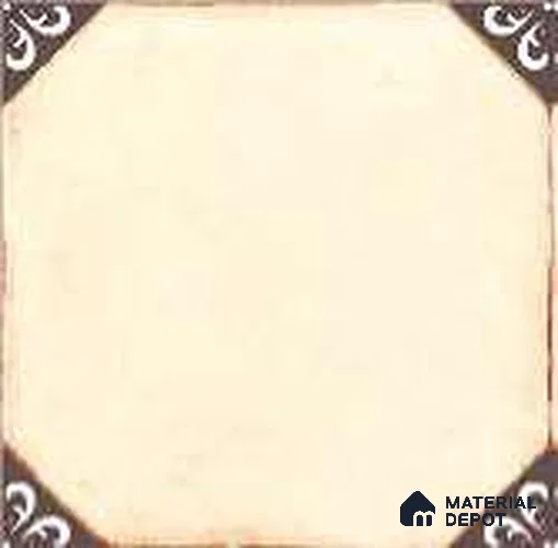 Subway Floor & Wall Tile TL 12862 Cream Navy Diamond 8 x 8 inch Matte Finish Porcelain Tile - 9 mm