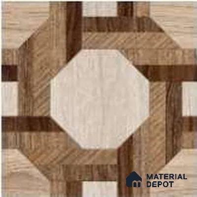 Wood Floor & Wall Tile TL 12858 E Bruno 8 x 8 inch Matte Finish Porcelain Tile - 9 mm