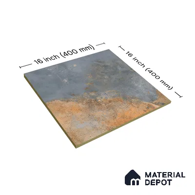 TL 07595 Jaspero Greck 16 x 16 inch Anti Skid Matte Finish Vitrified Floor Tile - 12 mm (6 Random Designs) | Pattern Alignment May Vary | 2-3 mm Spacer is Mandatory