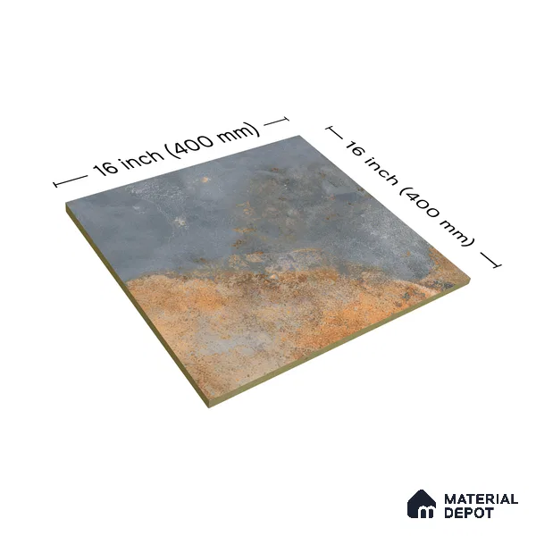 TL 07595 Jaspero Greck 16 x 16 inch Anti Skid Matte Finish Vitrified Floor Tile - 12 mm (6 Random Designs) | Pattern Alignment May Vary | 2-3 mm Spacer is Mandatory