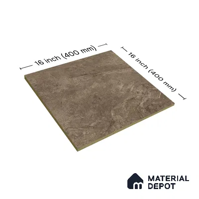 TL 07594 Glitter Rust 16 x 16 inch Anti Skid Matte Finish Vitrified Floor Tile - 12 mm (6 Random Designs) | Pattern Alignment May Vary | 2-3 mm Spacer is Mandatory
